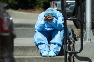 healthcare worker fighting coronavirus in brookly new york