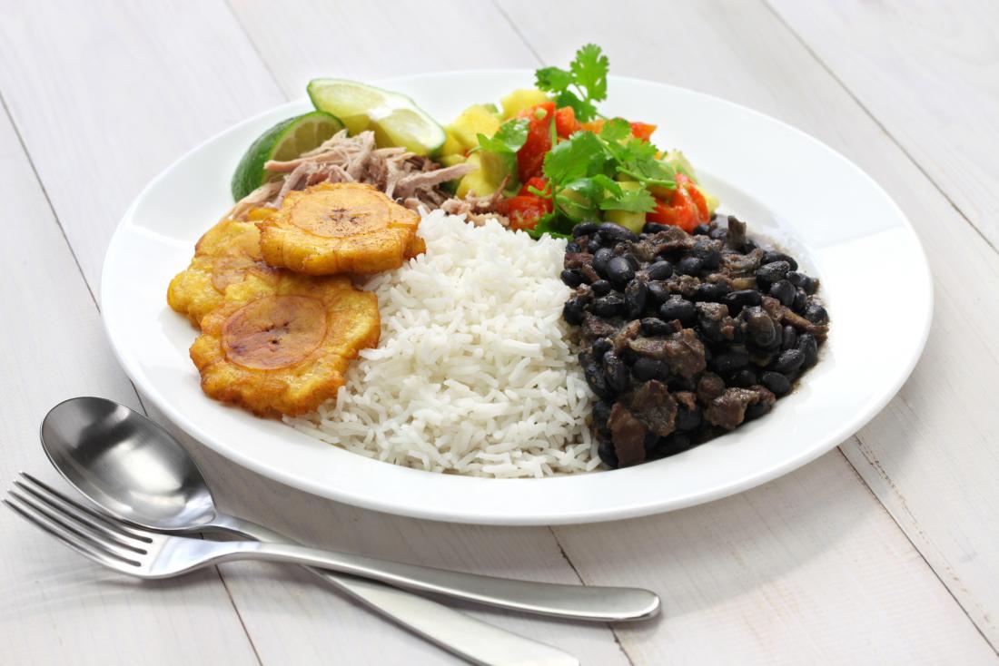 rice plantain and beans