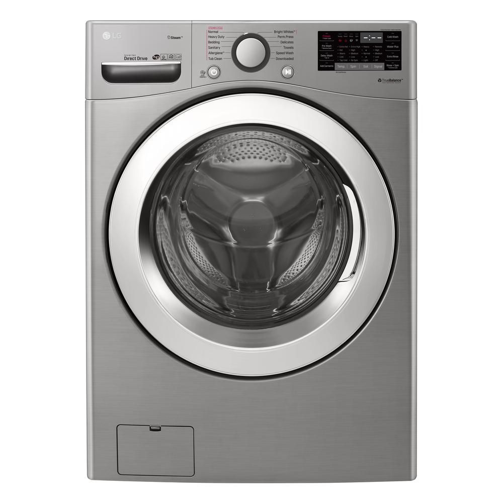 LG Electronics. High Efficiency Large Smart Front Load Washer with Steam and Wi-Fi Enabled 